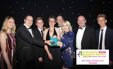 We’re the Best Small Business in Shropshire!